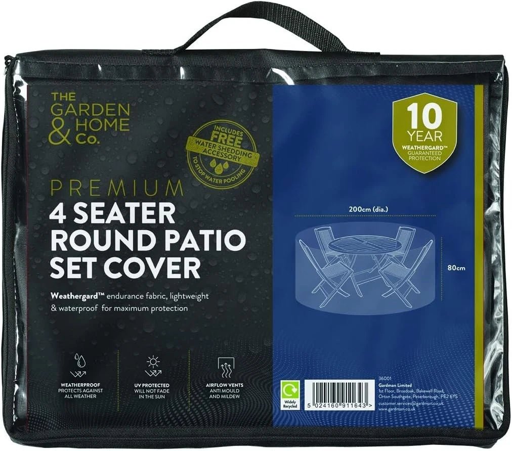 The Garden & Home Co. Premium 4 Seater Round Patio Set Cover (Green) - liquidation.store