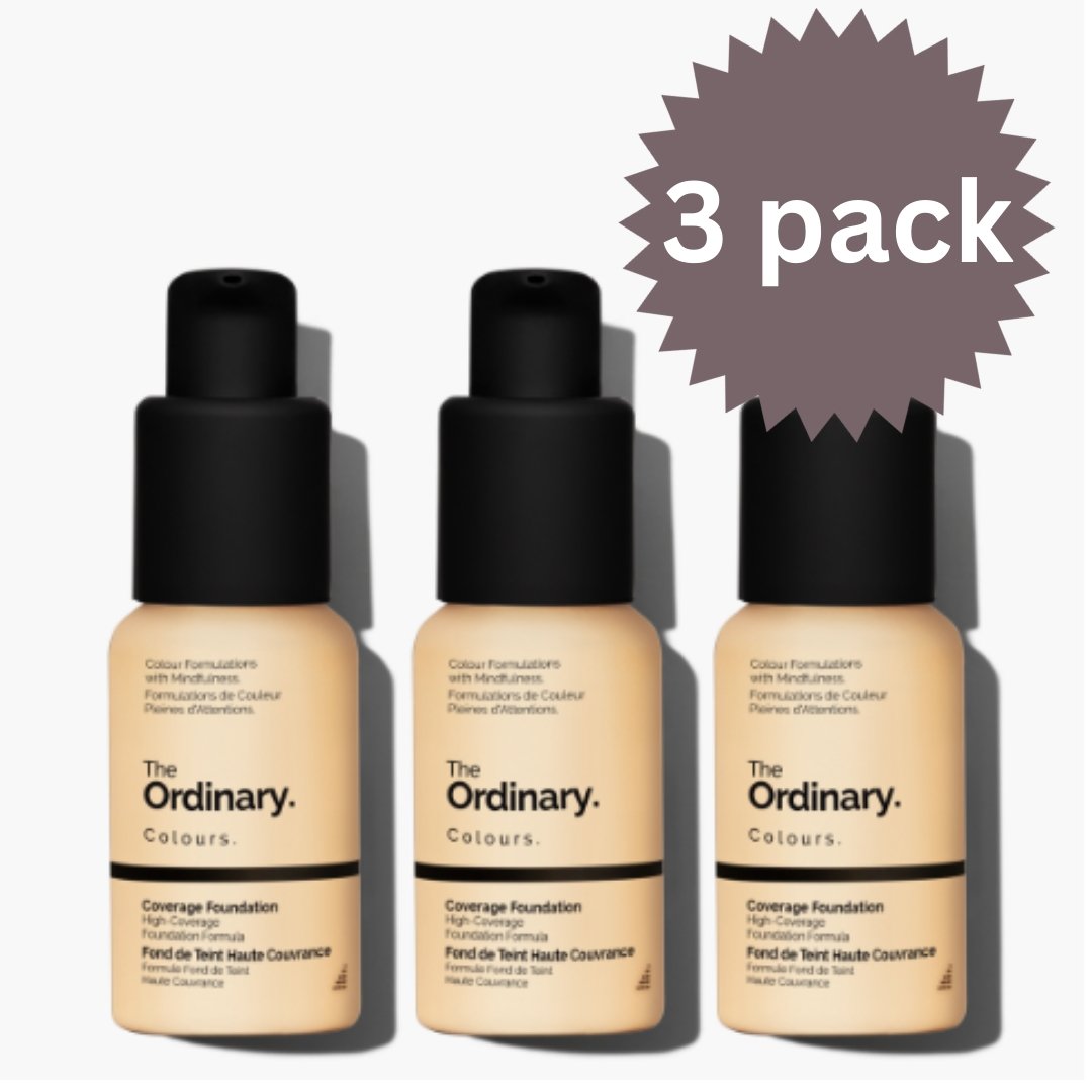 The Ordinary Coverage Foundation 3 pack 1.2YG 30ml SPF15 - liquidation.store