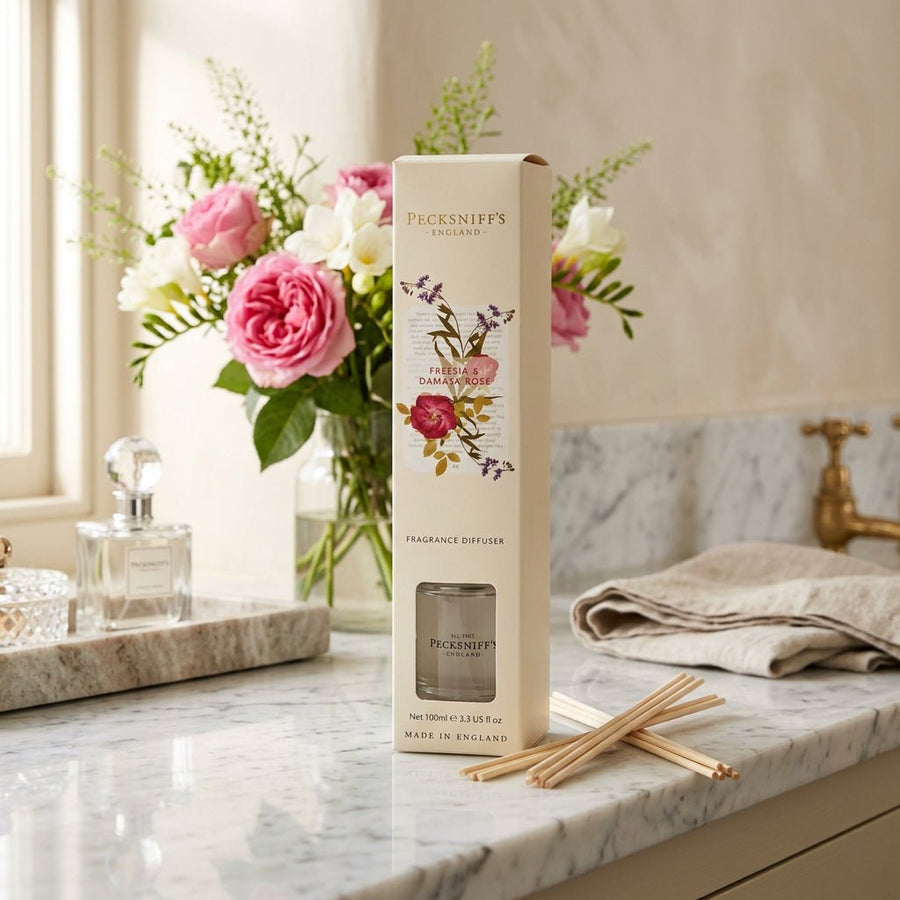 The Pecksniff's Freesia & Damask Rose Fragrance Diffuser - 100ml - liquidation.store