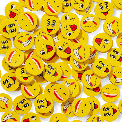 The Twiddlers - 100 Novelty Funny Face Rubber Erasers for Kids & School - liquidation.store
