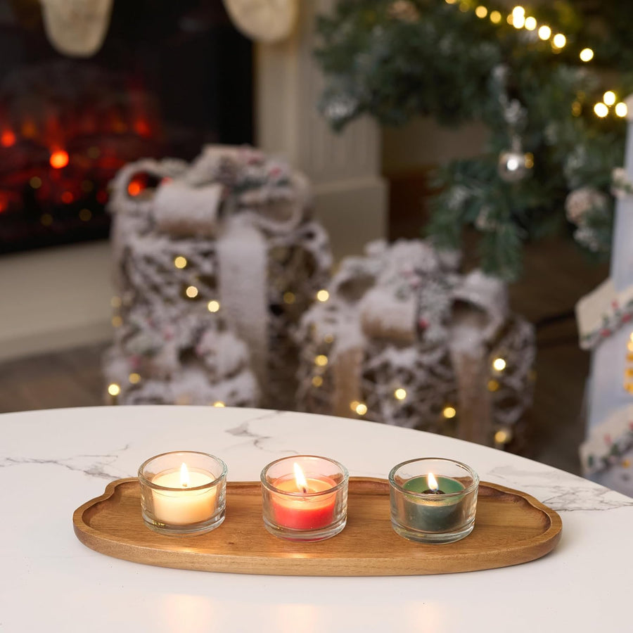 THE TWIDDLERS - 12 Christmas Tealights Candle - 4 Red, 4 Dark Green, 4 White - 4 - 6 Hours Burn - liquidation.store
