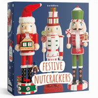 THE TWIDDLERS - 3 Wooden Nutcracker Soldiers, 25cm / 10