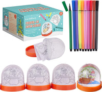 THE TWIDDLERS - 4 DIY Christmas Snowglobes, Christmas Craft Set for Kids - liquidation.store
