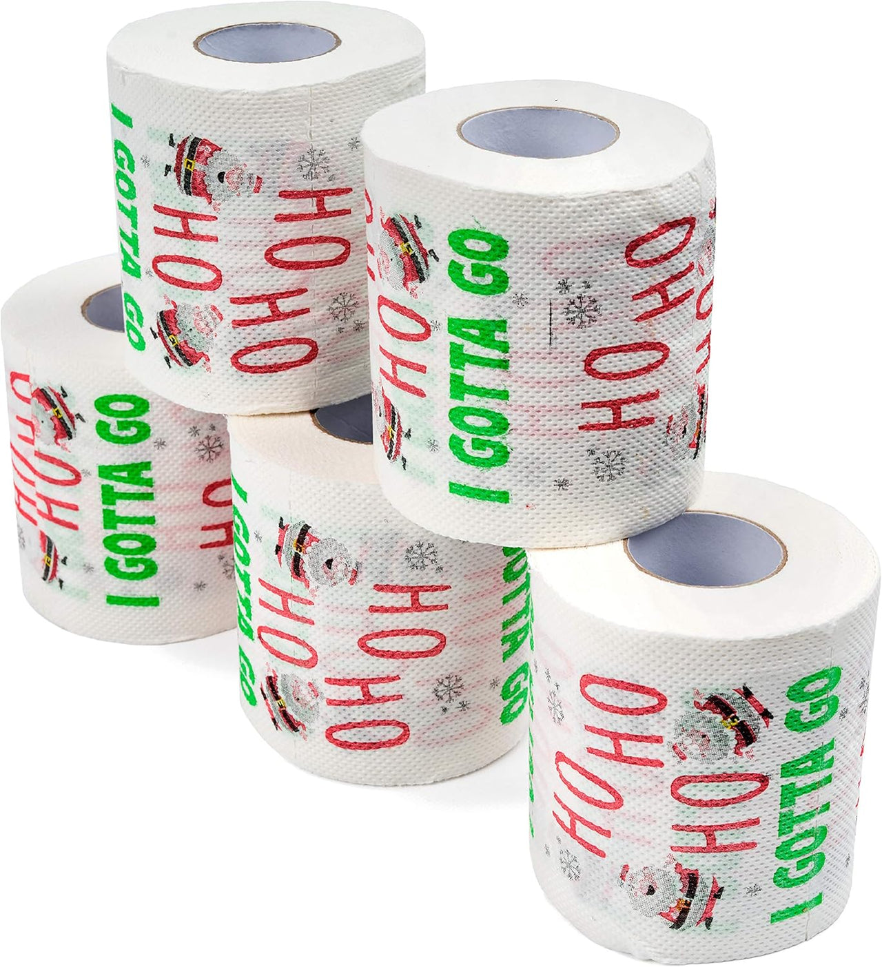 THE TWIDDLERS 5 Christmas Santa Toilet Rolls - 3 - Ply Soft - liquidation.store