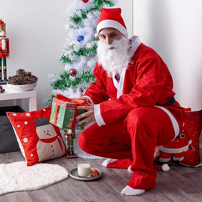 THE TWIDDLERS 5 Piece Christmas Santa Costume - One Size - liquidation.store