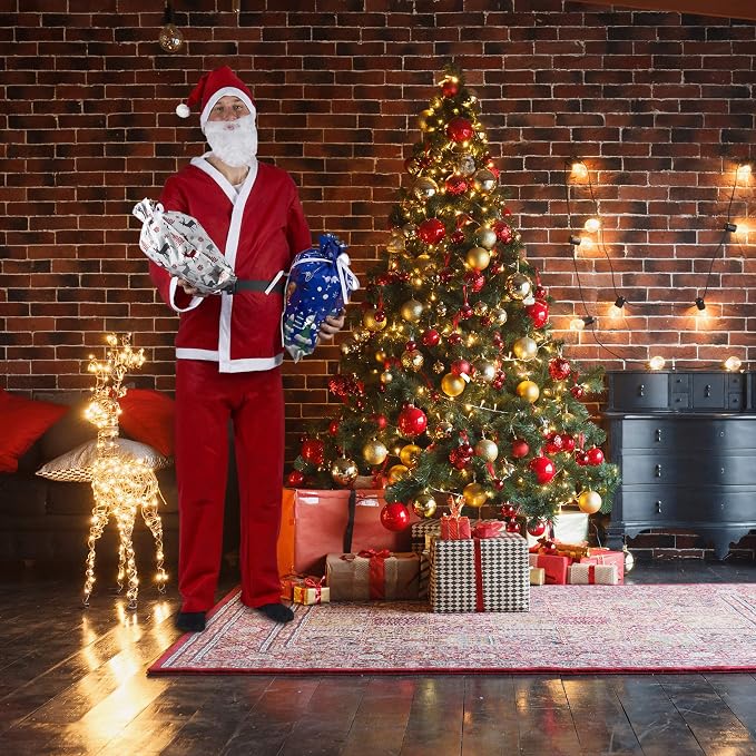 THE TWIDDLERS 5 Piece Christmas Santa Costume - One Size - liquidation.store
