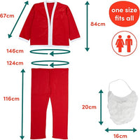 THE TWIDDLERS 5 Piece Christmas Santa Costume - One Size - liquidation.store