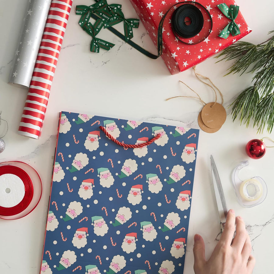 THE TWIDDLERS - 6 Christmas Gift Bags, Assorted Designs (32cm) - liquidation.store