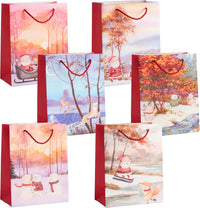 THE TWIDDLERS 6 Gift Bags for Christmas with Handles - 24cm x 18cm - liquidation.store