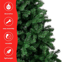 THE TWIDDLERS - 6ft / 1.8m Green Christmas Tree - Strong Metal Stand, 600 Tips - liquidation.store