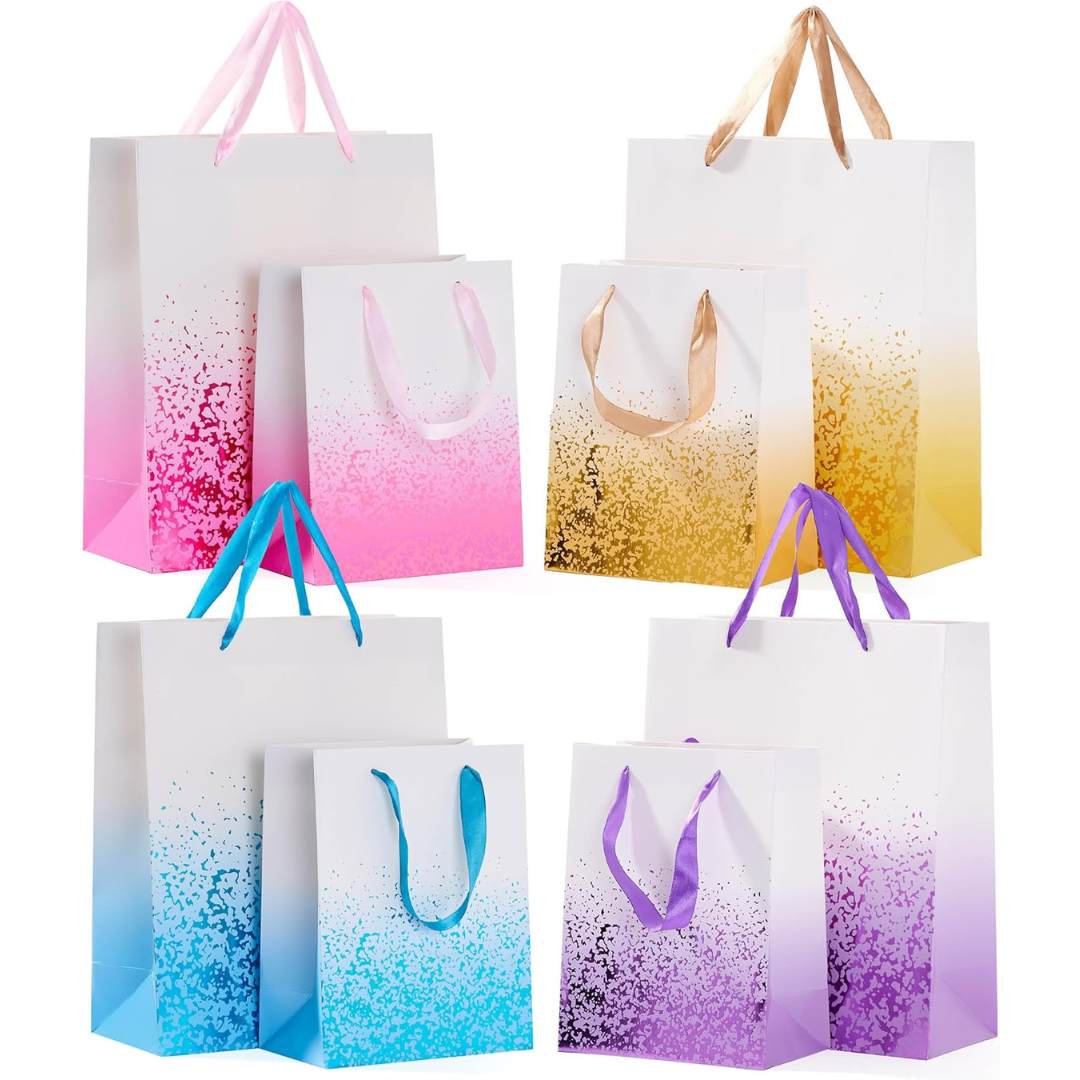 THE TWIDDLERS - 8 Colourful Gift Bags (Assorted Colours & Sizes) - liquidation.store