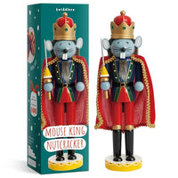 THE TWIDDLERS Hand-Painted Wooden Mouse King Nutcracker - 30cm - liquidation.store