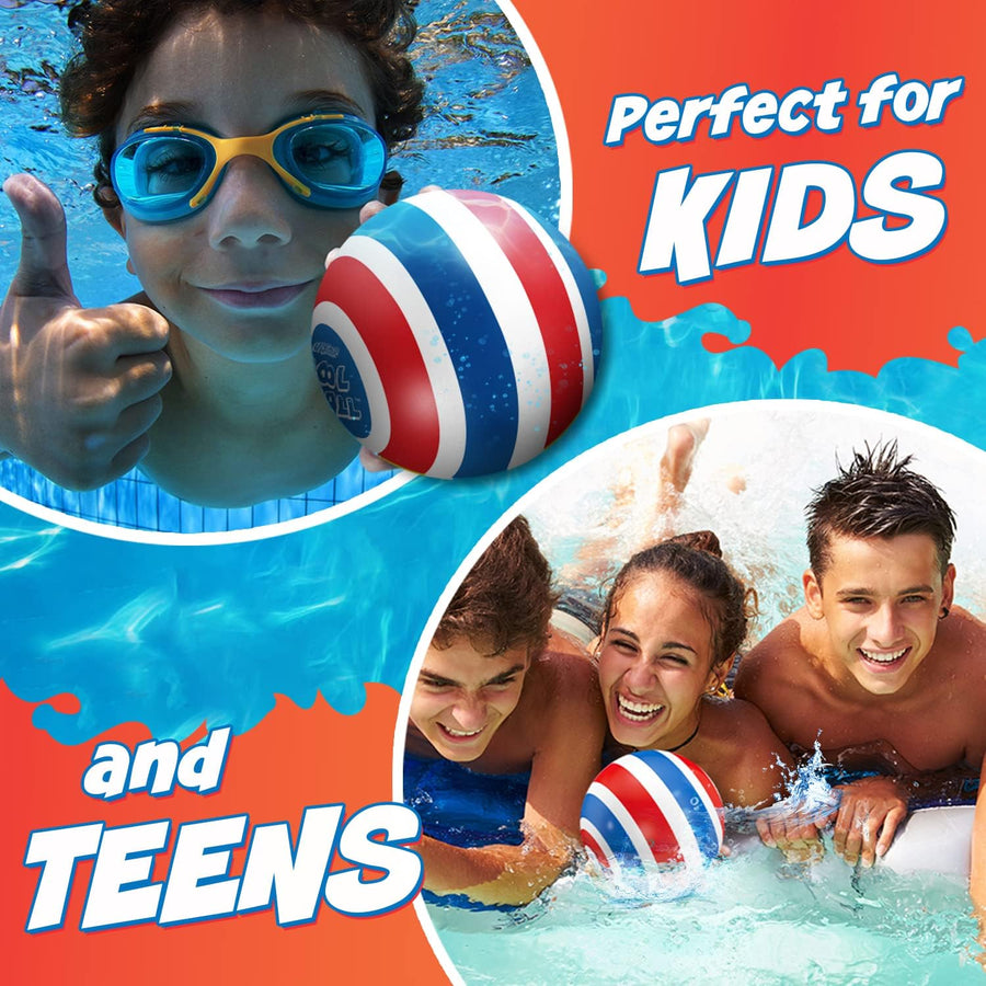 The Ultimate Pool Ball in Red/Blue - Fill with Water for Underwater Games (6+YRS) - liquidation.store