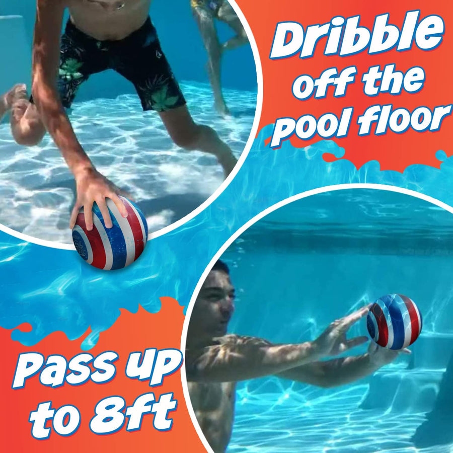 The Ultimate Pool Ball in Red/Blue - Fill with Water for Underwater Games (6+YRS) - liquidation.store