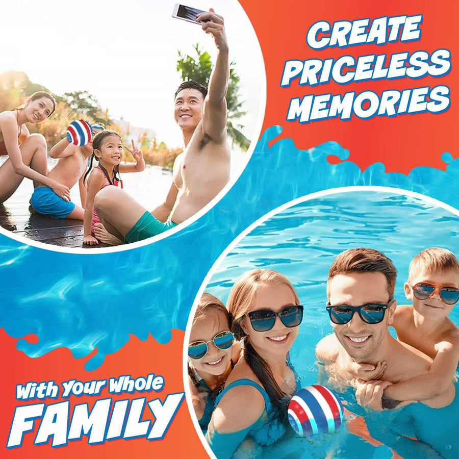 The Ultimate Pool Ball in Red/Blue - Fill with Water for Underwater Games (6+YRS) - liquidation.store