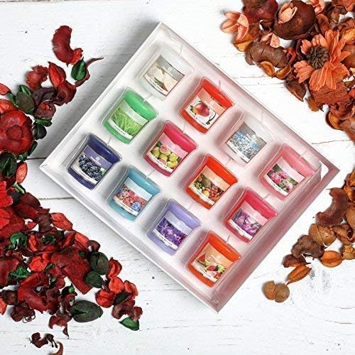 TheGiftbox Scented Candles Jellykiss Scent - 12 Votive Candles - liquidation.store