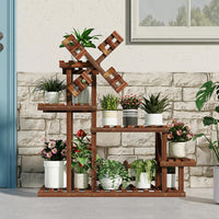 Thumbnail for Tikea Large Wooden Plant Stand Indoor Outdoor - liquidation.store