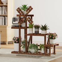 Thumbnail for Tikea Large Wooden Plant Stand Indoor Outdoor - liquidation.store