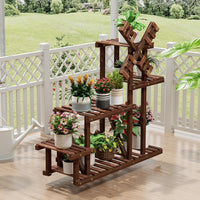 Thumbnail for Tikea Large Wooden Plant Stand Indoor Outdoor - liquidation.store
