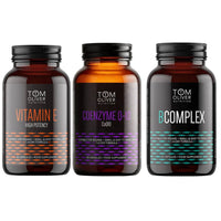 Tom Oliver Nutrition Energy & Antioxidant Support Bundle – CoQ10, B - Complex & Vitamin E - liquidation.store