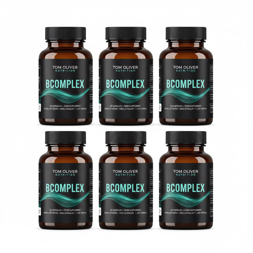 Tom Oliver Nutrition Vitamin B Complex for Energy, Nervous & Hormone Support - 6 Pack (360 Capsules) - liquidation.store