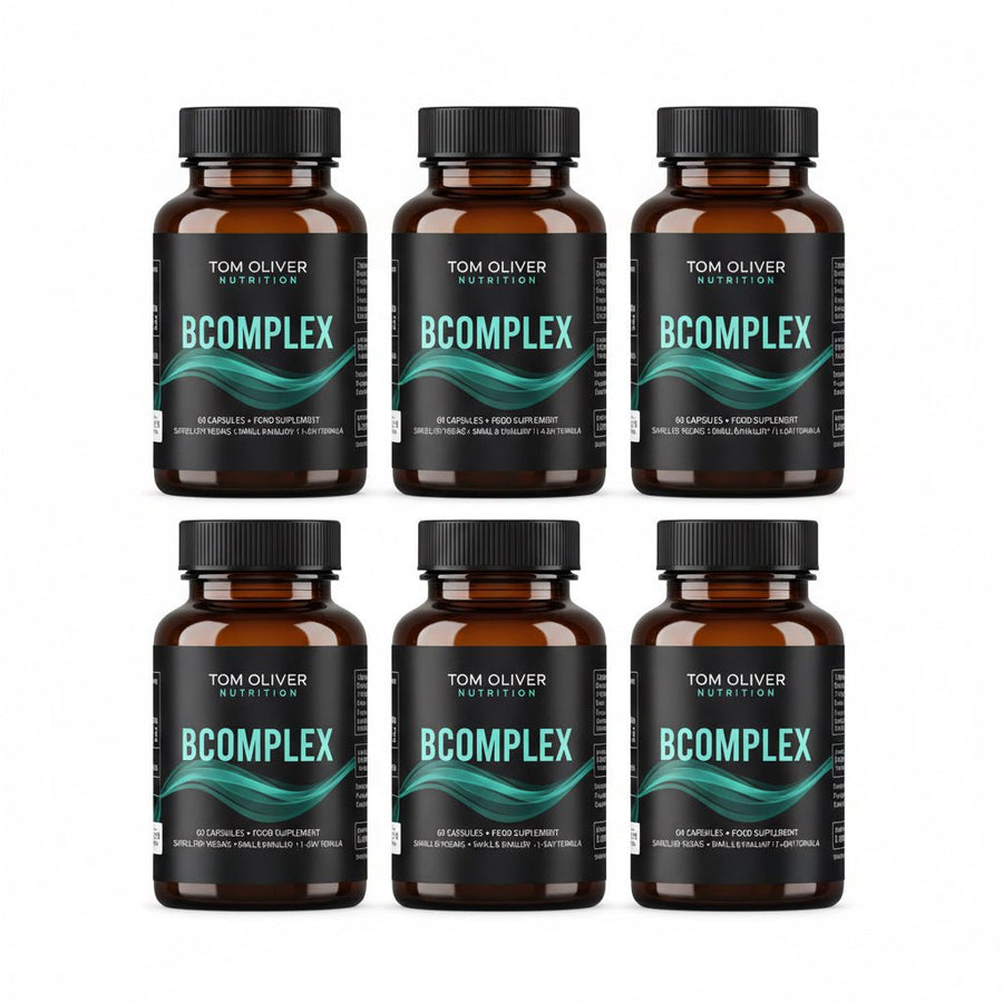 Tom Oliver Nutrition Vitamin B Complex for Energy, Nervous & Hormone Support - 6 Pack (360 Capsules) - liquidation.store