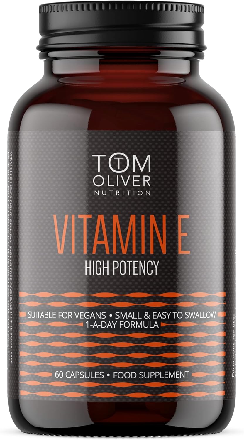 Tom Oliver Nutrition Vitamin E High Potency (60 Softgels) - liquidation.store