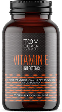 Tom Oliver Nutrition Vitamin E High Potency (60 Softgels) - liquidation.store