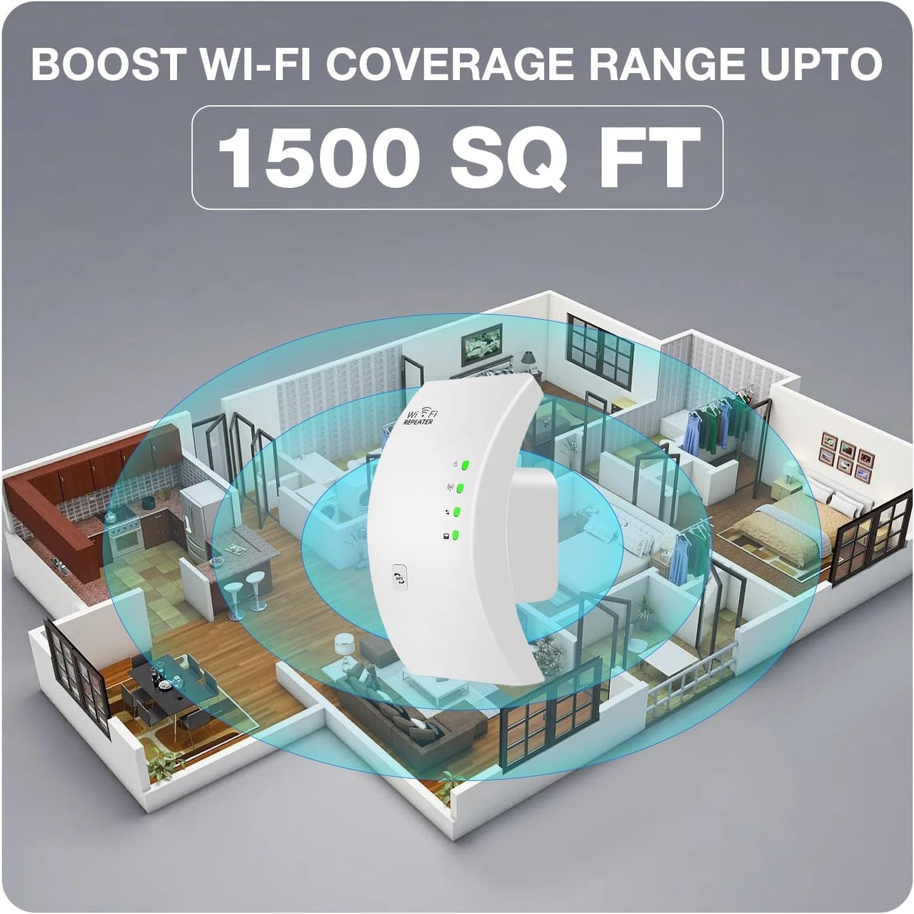 Trenzu WiFi Range Extender for Home/Office - 300Mbps Internet Booster - liquidation.store