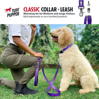 Thumbnail for Tuff Pupper Classic Heavy Duty Dog Collar Purple - Medium - liquidation.store
