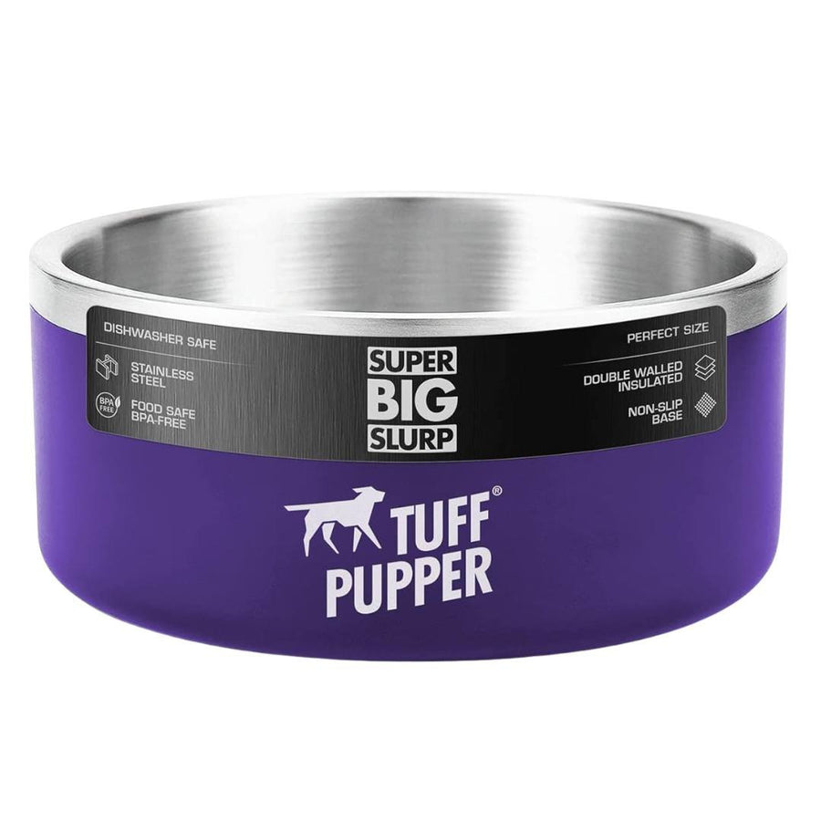 Tuff Pupper Heavy Duty Insulated Bowl for Large Dogs - 1250ml/44oz (Purple) - liquidation.store