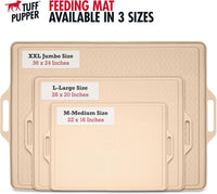 Thumbnail for Tuff Pupper Waterproof Pet Feeding Mat - Grey (Large) - liquidation.store