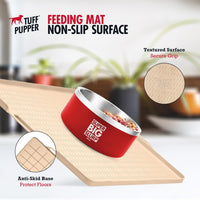 Thumbnail for Tuff Pupper Waterproof Pet Feeding Mat - Grey (Large) - liquidation.store
