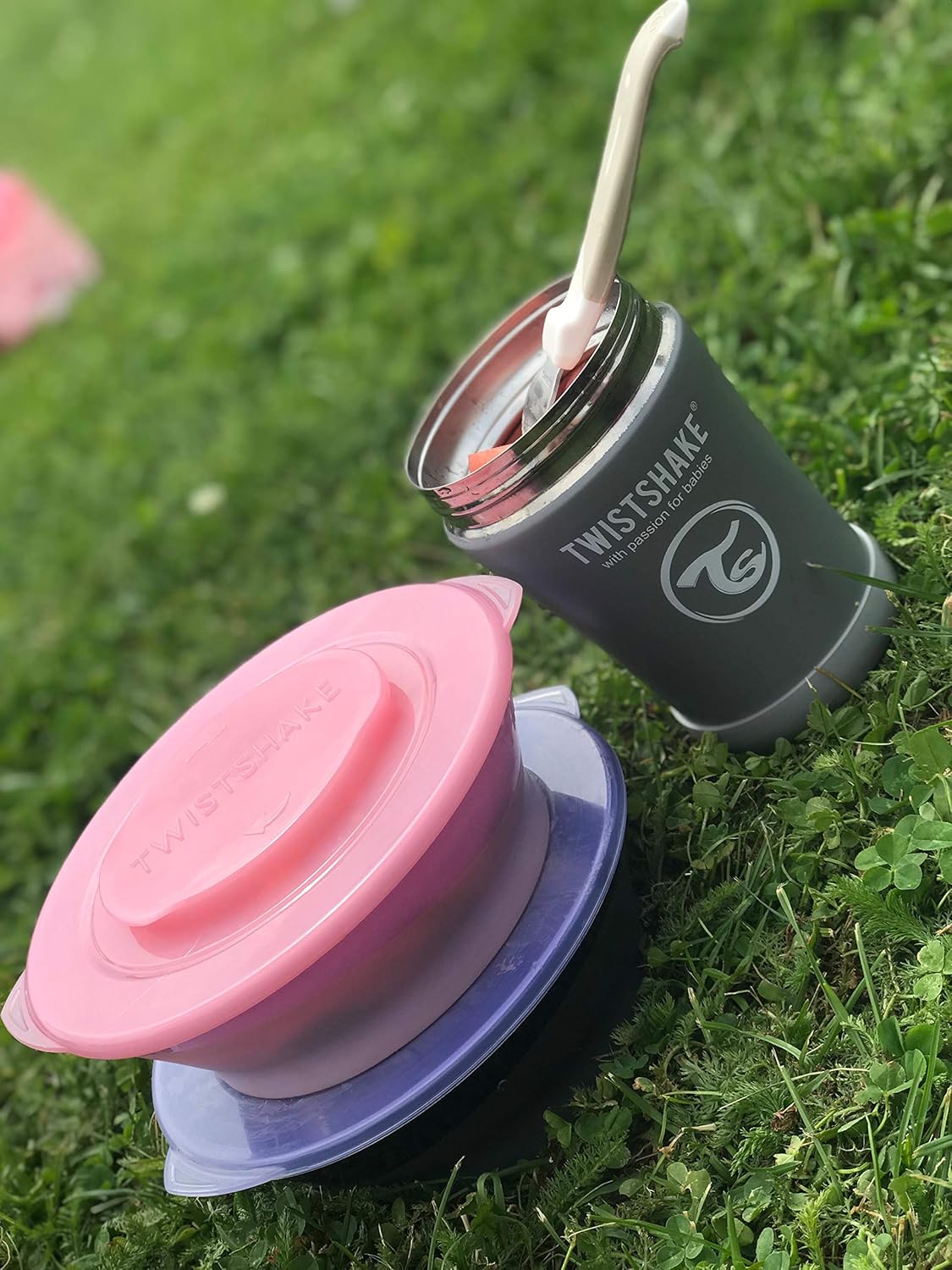 Twistshake Baby Bowl with Airtight Lid - Pink (6+M) - liquidation.store