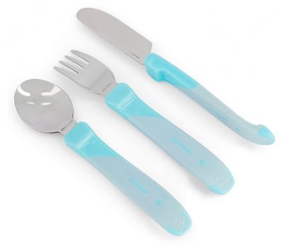 Twistshake Cutlery Leanring Set - 12M+ (Blue) - liquidation.store