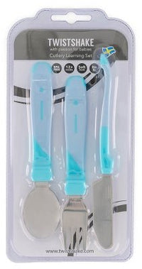 Thumbnail for Twistshake Cutlery Leanring Set - 12M+ (Blue) - liquidation.store