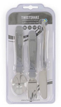 Thumbnail for Twistshake Cutlery Leanring Set - 12M+ (Grey) - liquidation.store