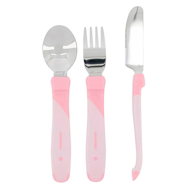 Twistshake Cutlery Leanring Set - 12M+ (Pink) - liquidation.store