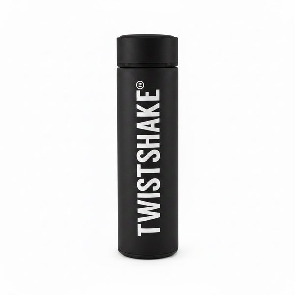 Twistshake Hot or Cold Insulated Flask - 420ml (Black) - liquidation.store