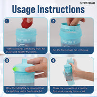 Thumbnail for Twistshake Leak Proof Kid Cup with Fruit Mixer - 360ml (Blue) 12M+ - liquidation.store