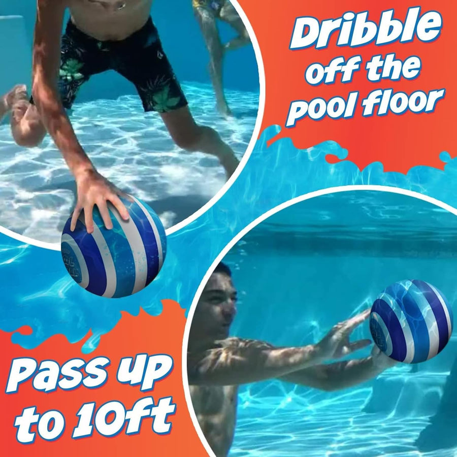 Ultimate Pool Ball - Fill it with Water for Underwater Action (Navy/Teal) - liquidation.store