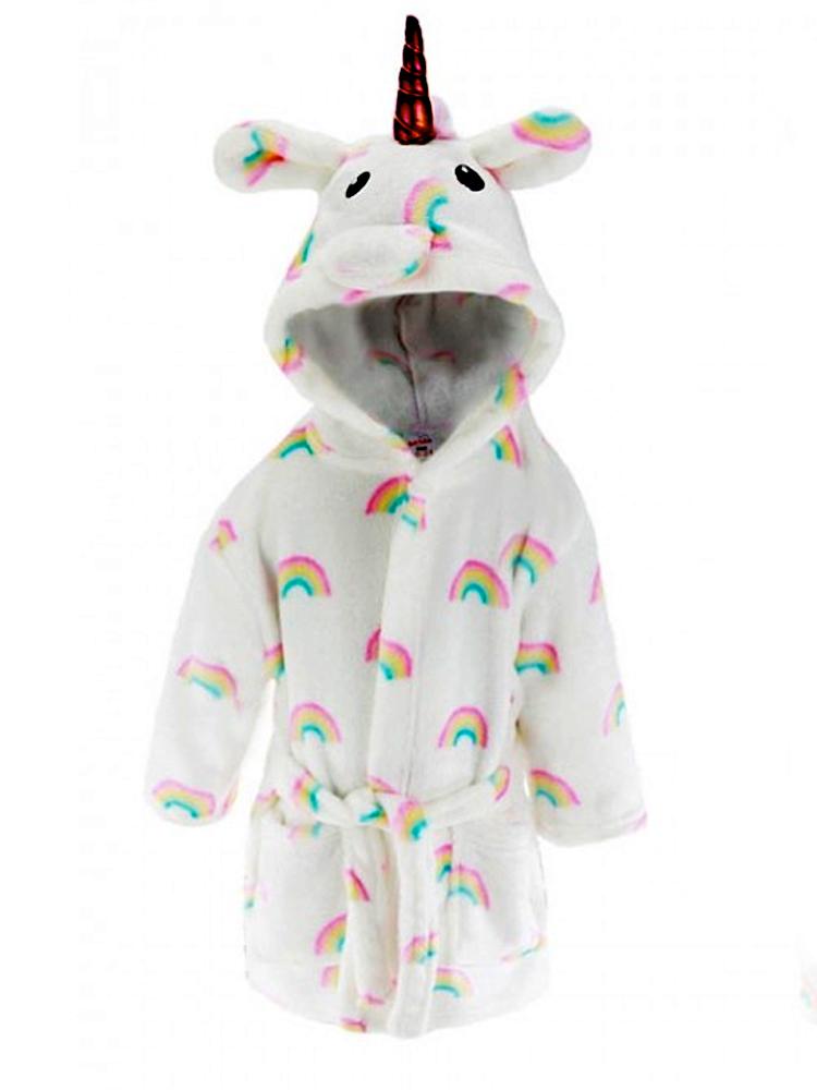 Unicorn Baby Toddler Hooded Dressing Gown - 12 - 18m - liquidation.store