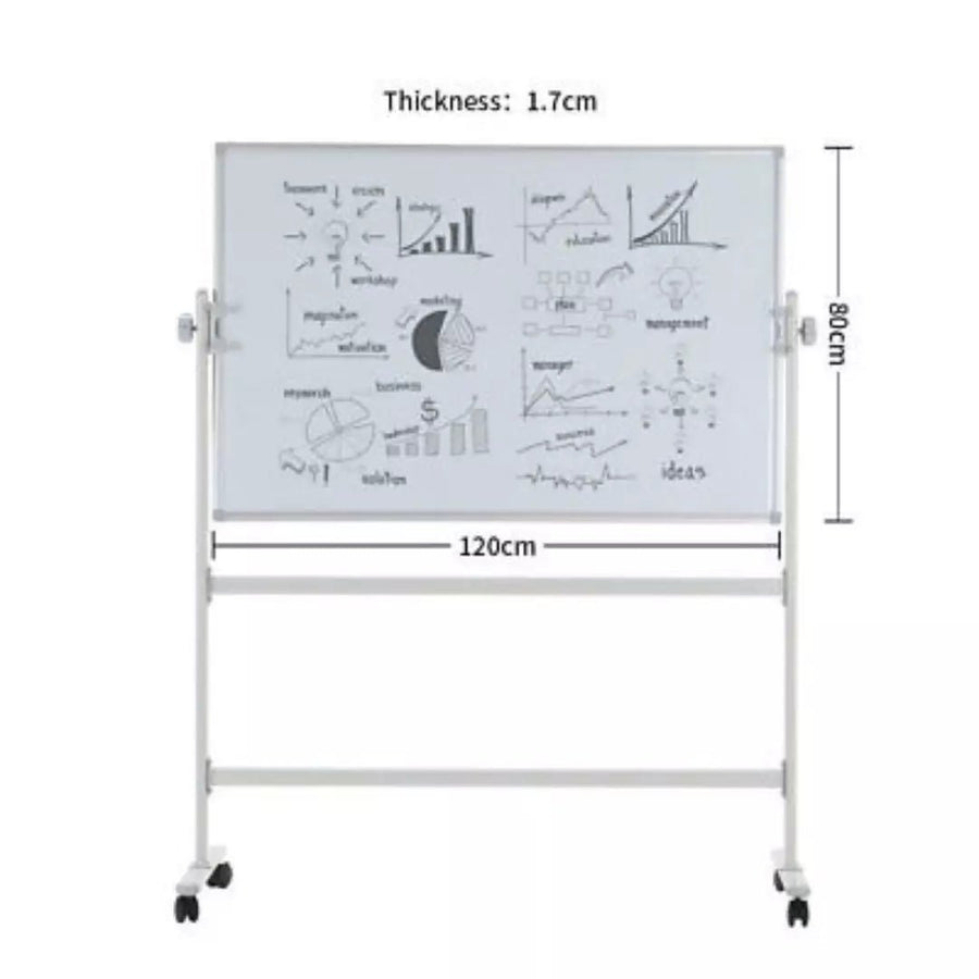 Universal Mobile Whiteboard Stand - Adjustable up to 120cm wide - Easy Assembly - liquidation.store