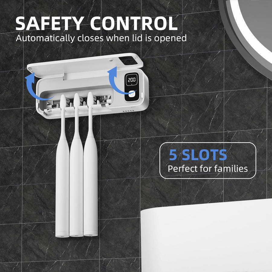 UVC Rechargeable Toothbrush sanitiser and Holder - liquidation.store