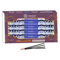 Thumbnail for Vedmantra Violet Incense Sticks With Incense Holder - 6 Pack X 20 Sticks - liquidation.store
