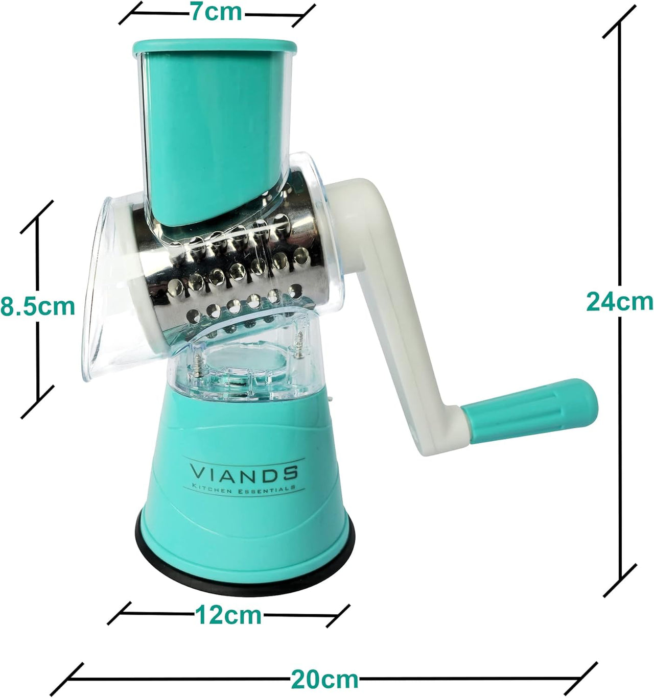 VIANDS Rotary Multipurpose Grater - Blue - liquidation.store