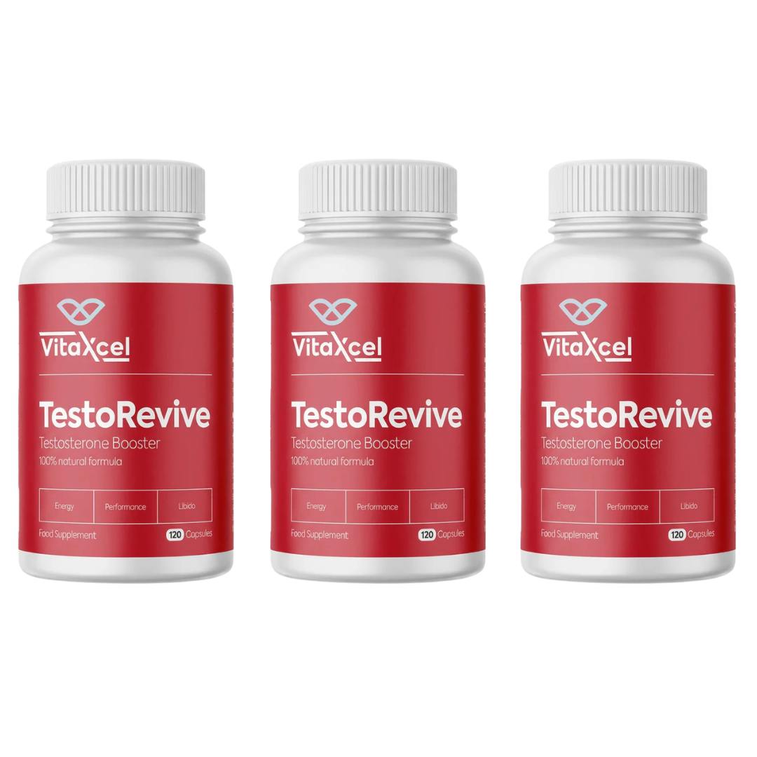 VitaXcel TestoRevive Testosterone Booster - 360 Capsules - liquidation.store