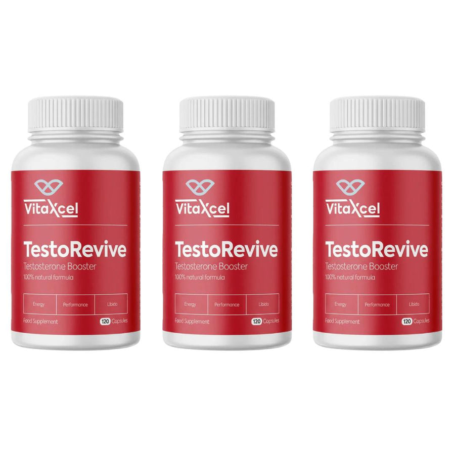 VitaXcel TestoRevive Testosterone Booster - 360 Capsules - liquidation.store