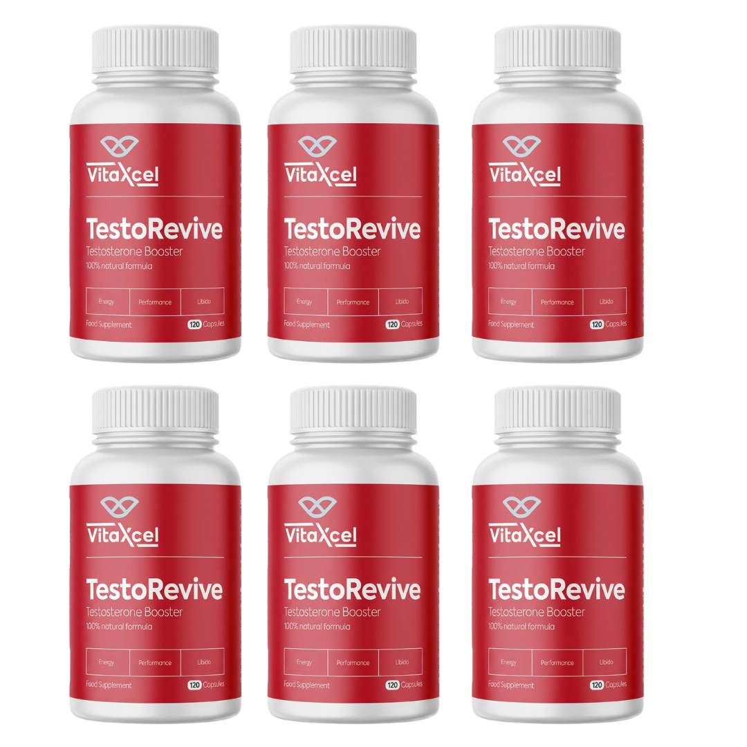 VitaXcel TestoRevive Testosterone Booster - 6 Pack (720 Capsules) - liquidation.store