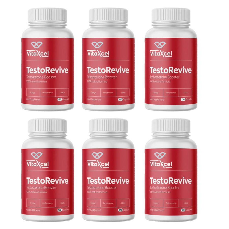 VitaXcel TestoRevive Testosterone Booster - 6 Pack (720 Capsules) - liquidation.store